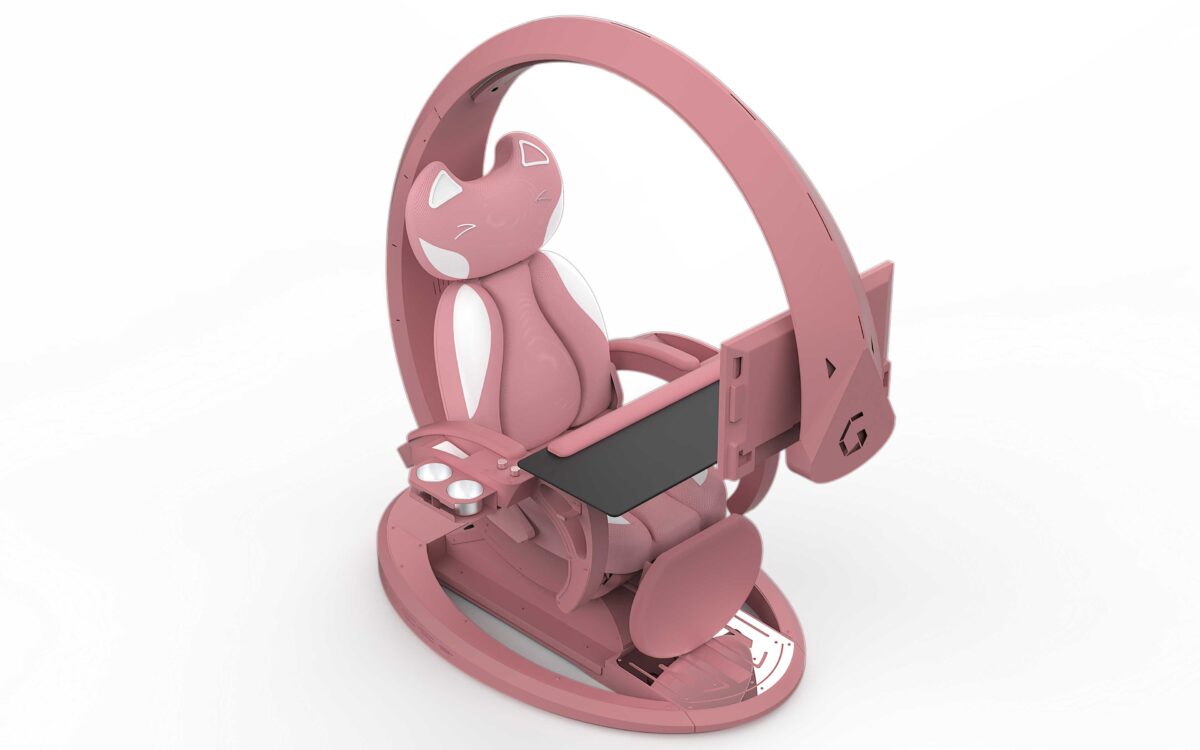 Crystal Pink Working And Gaming Station | All in one Working And Gaming Chair - Image 11