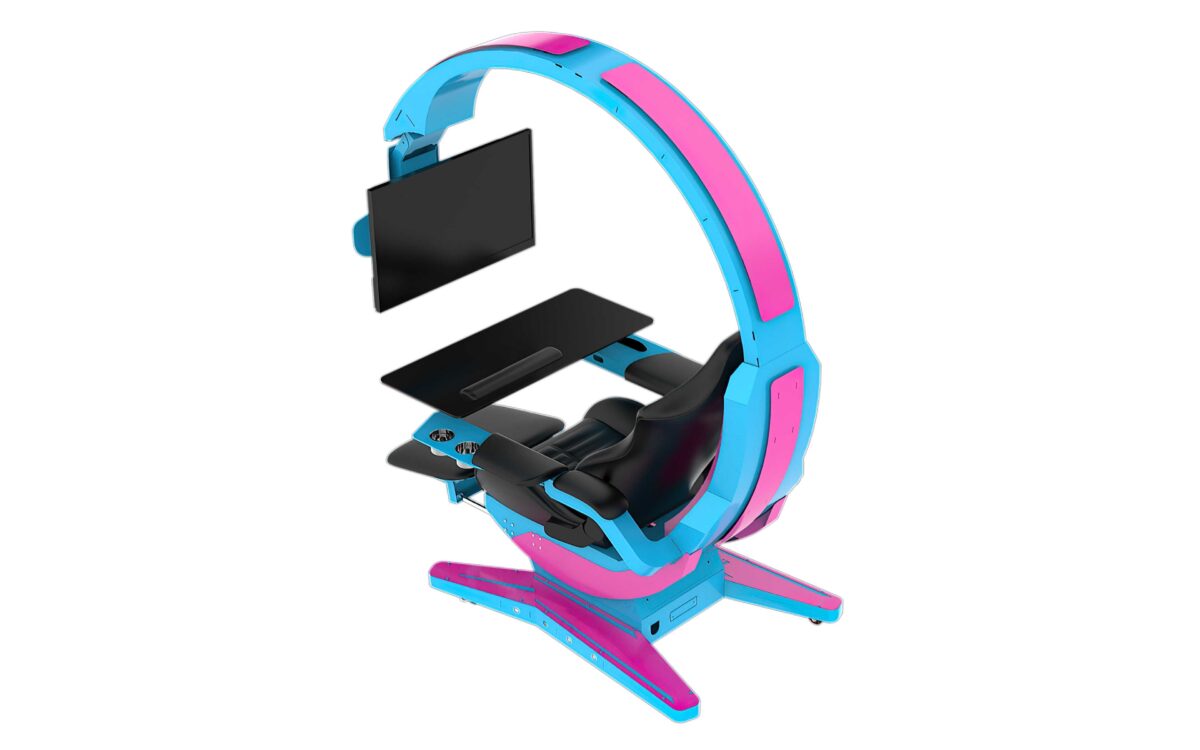 HAMISH ULTIMATE WORKING AND GAMING COMPUTER DESK WITH RECLINER - Image 24