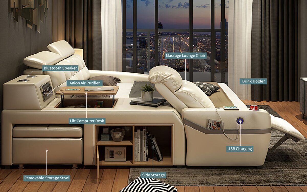 Monica Multifunctional Smart Bed | Futuristic Furniture - Image 11