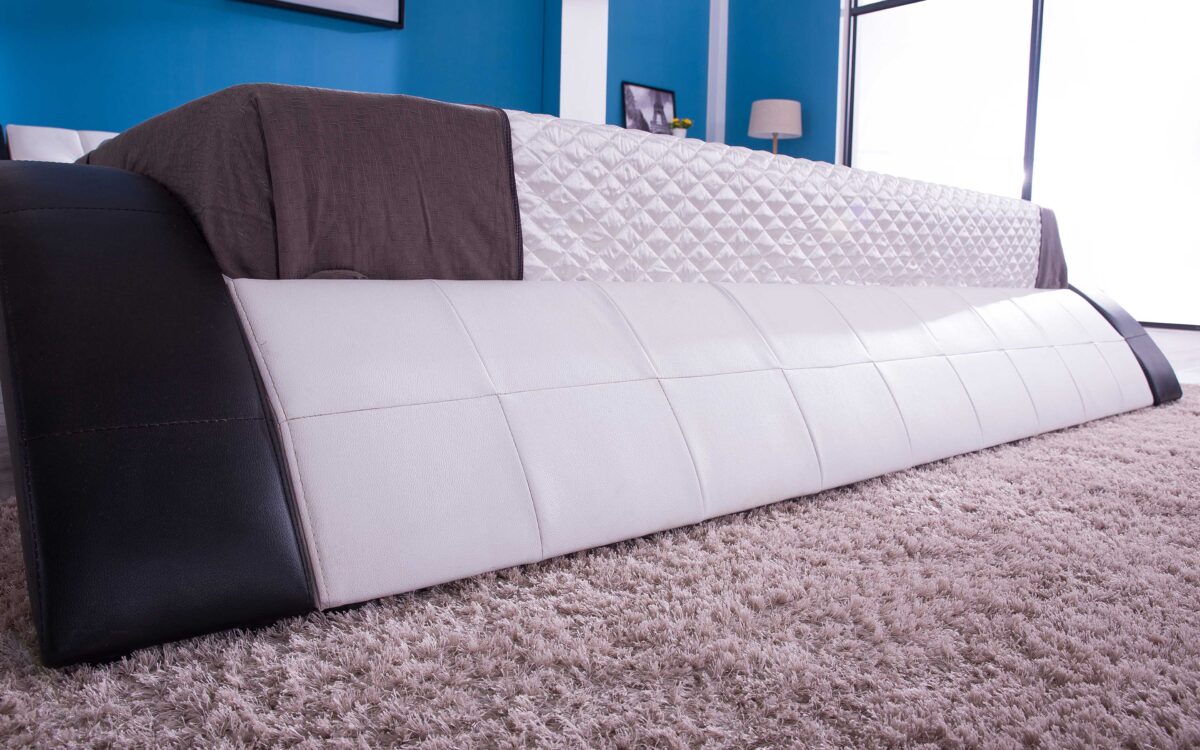 Sunna Curved Modern Leather Platform Smart Bed With LED Light - Image 11