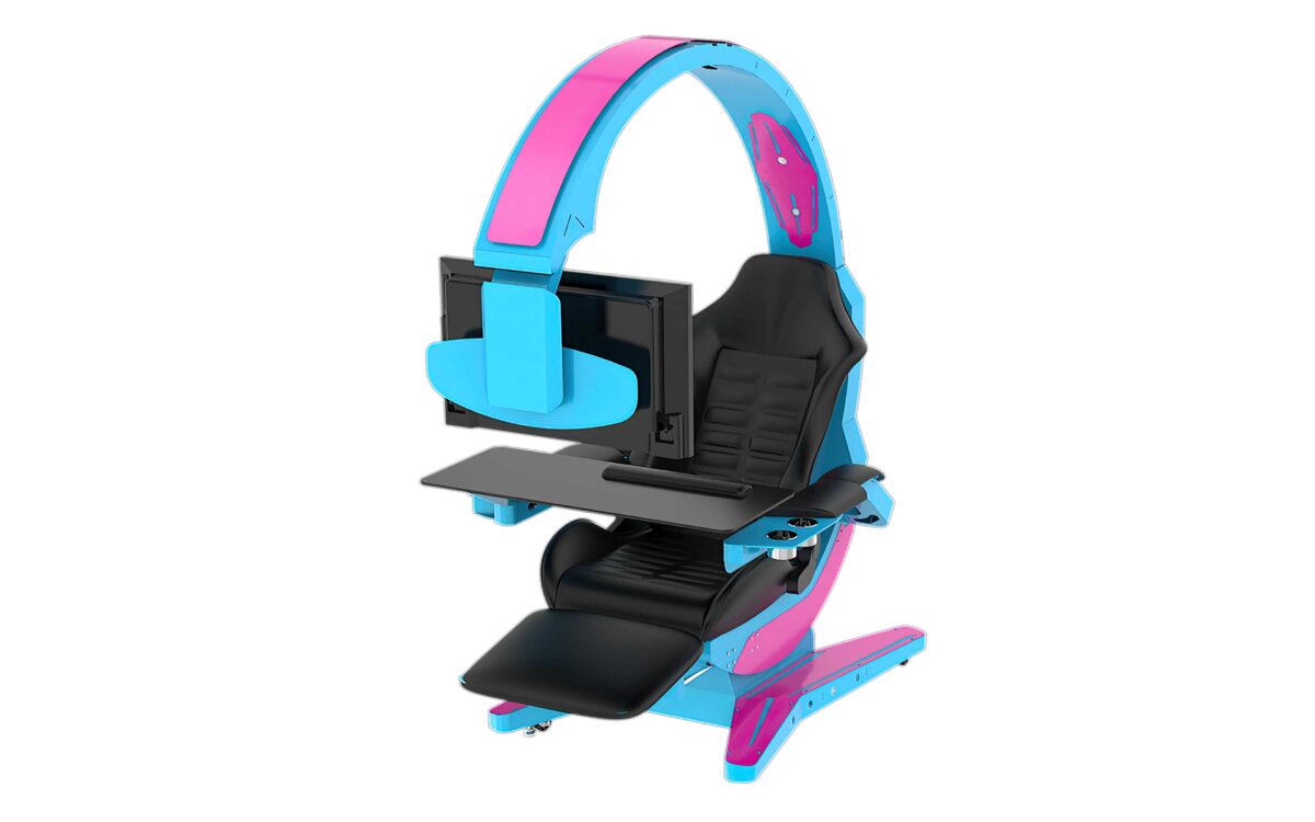 HAMISH ULTIMATE WORKING AND GAMING COMPUTER DESK WITH RECLINER - Image 25