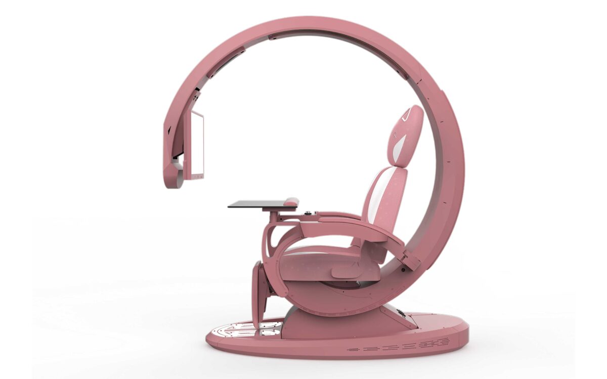 Crystal Pink Working And Gaming Station | All in one Working And Gaming Chair - Image 12