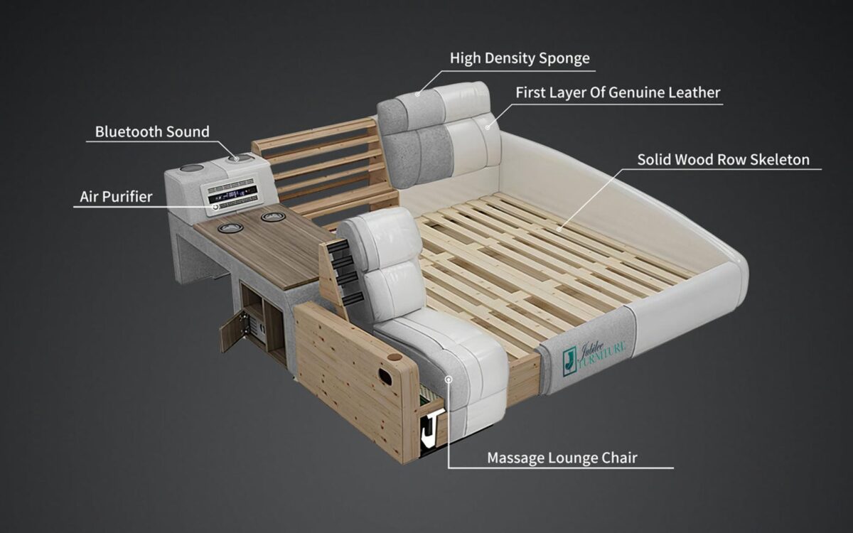 Monica Multifunctional Smart Bed | Futuristic Furniture - Image 13