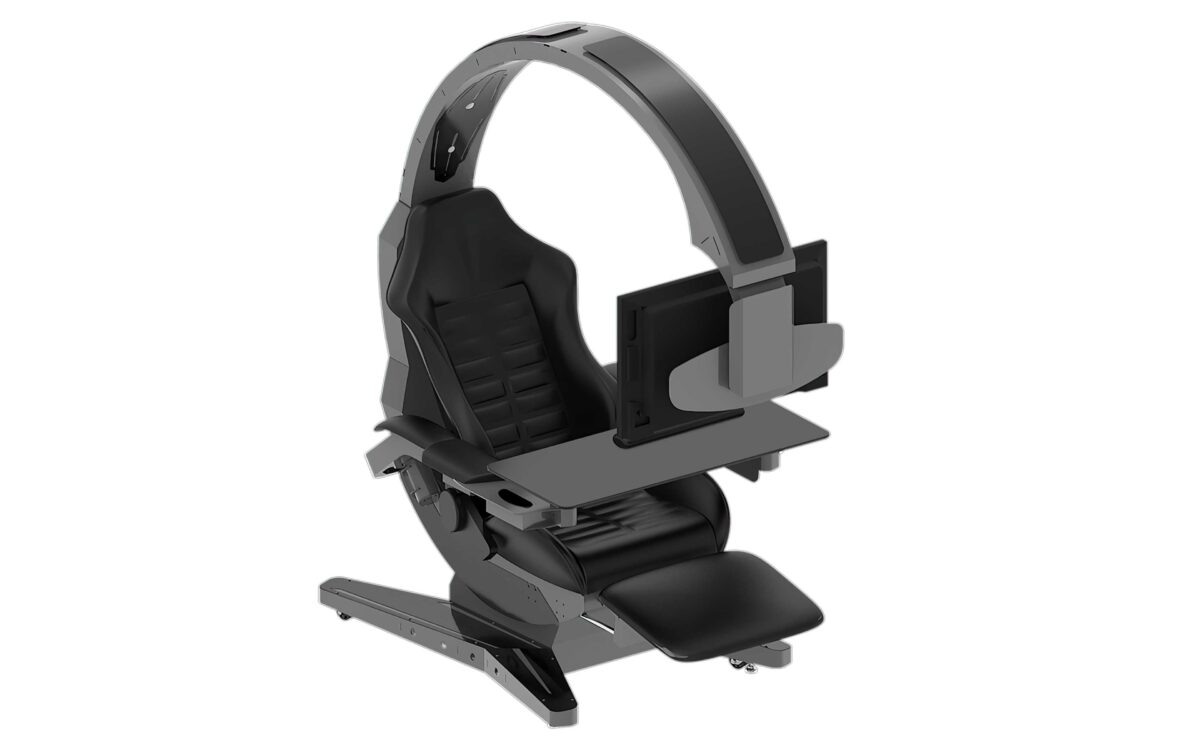 HAMISH ULTIMATE WORKING AND GAMING COMPUTER DESK WITH RECLINER - Image 15