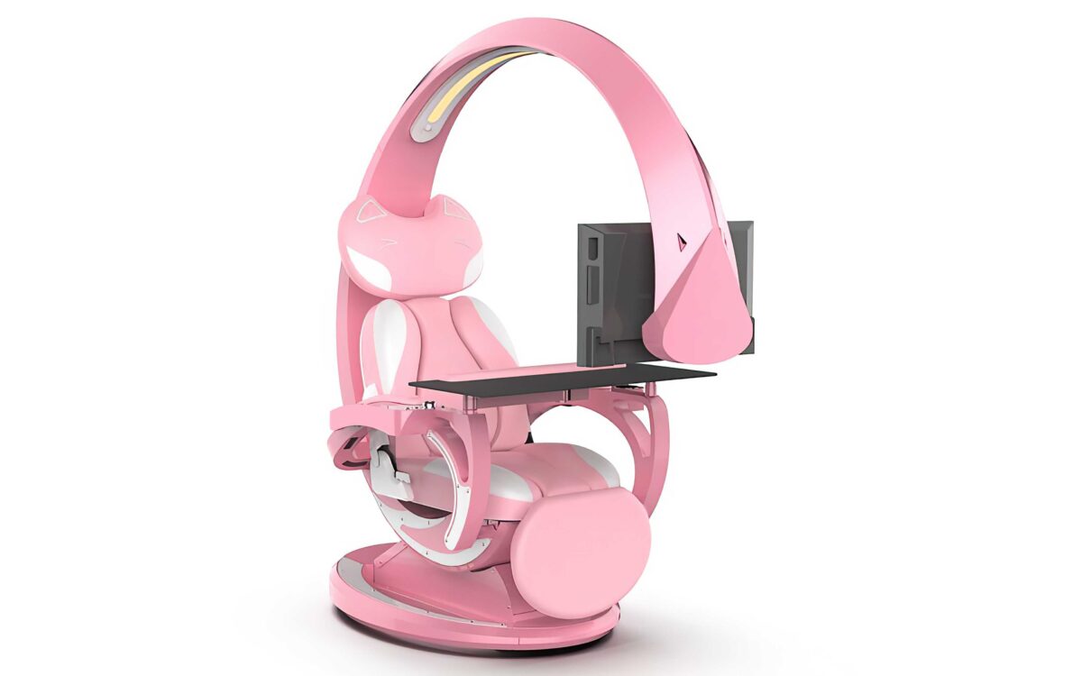 Crystal Pink Working And Gaming Station | All in one Working And Gaming Chair - Image 18