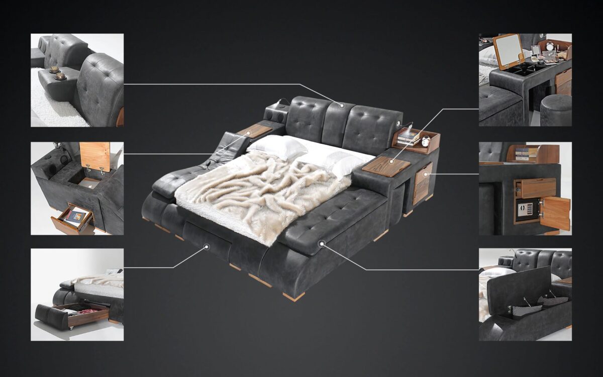 Maysun All in One Smart Bed With Massage Lounge Chaise - Image 10