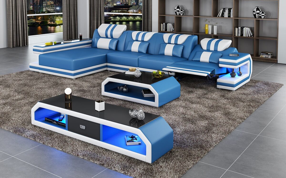 Maximus Modern Recliner Sectional With Mood Light | Futuristic Furniture - Image 4