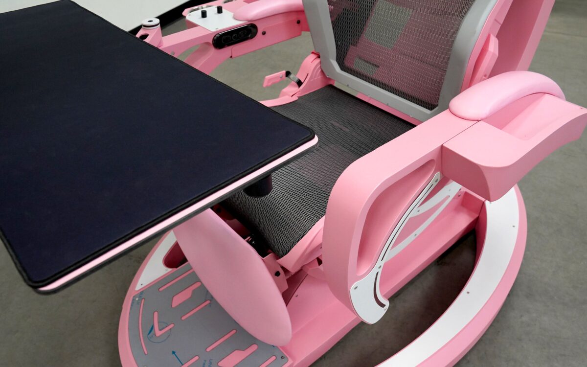 Crystal Pink Working And Gaming Station | All in one Working And Gaming Chair - Image 7