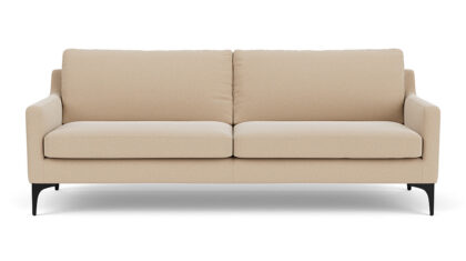 Anna 3-Seater Couch. Form Cream. Black Legs