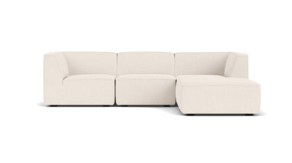 Dane 3 Seater Chaise Right. Maya Cream