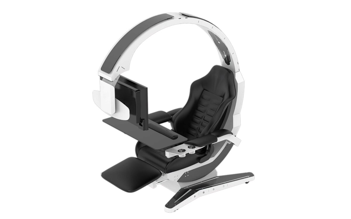 HAMISH ULTIMATE WORKING AND GAMING COMPUTER DESK WITH RECLINER - Image 11