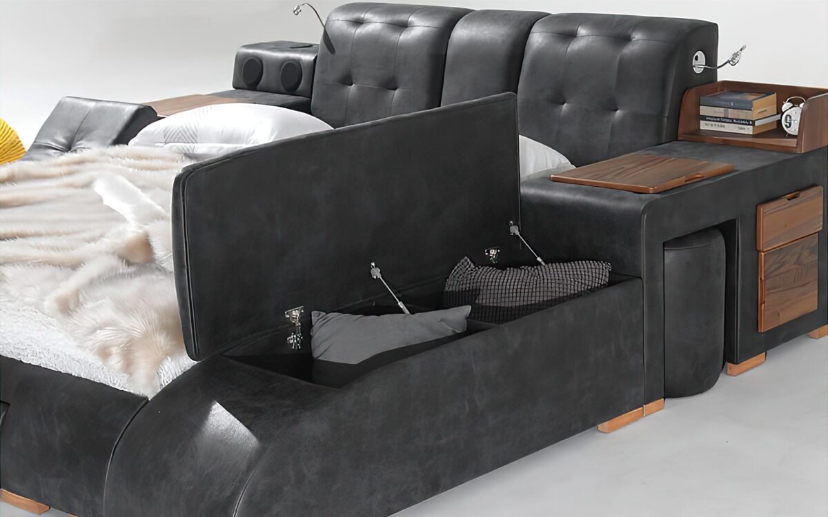 Maysun All in One Smart Bed With Massage Lounge Chaise - Image 3