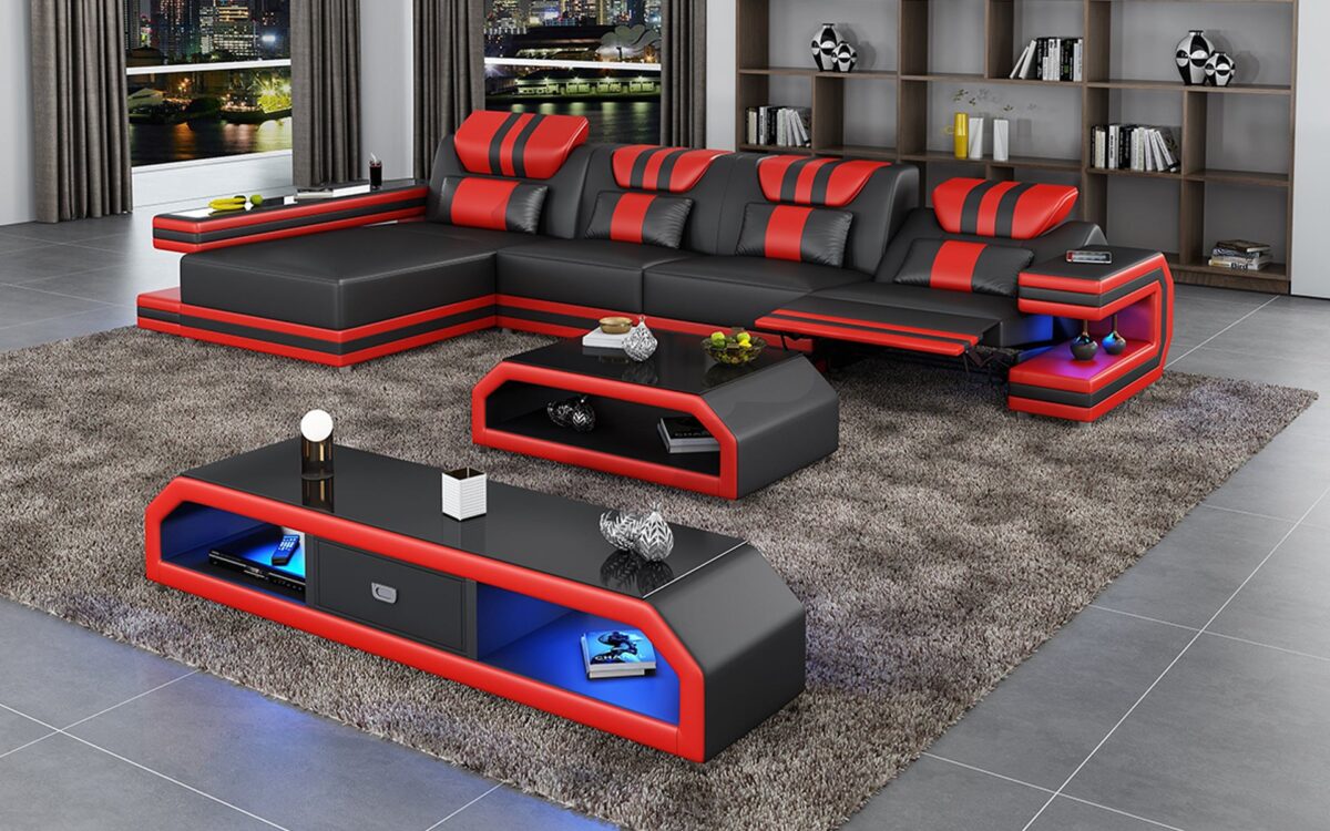 Maximus Modern Recliner Sectional With Mood Light | Futuristic Furniture - Image 5