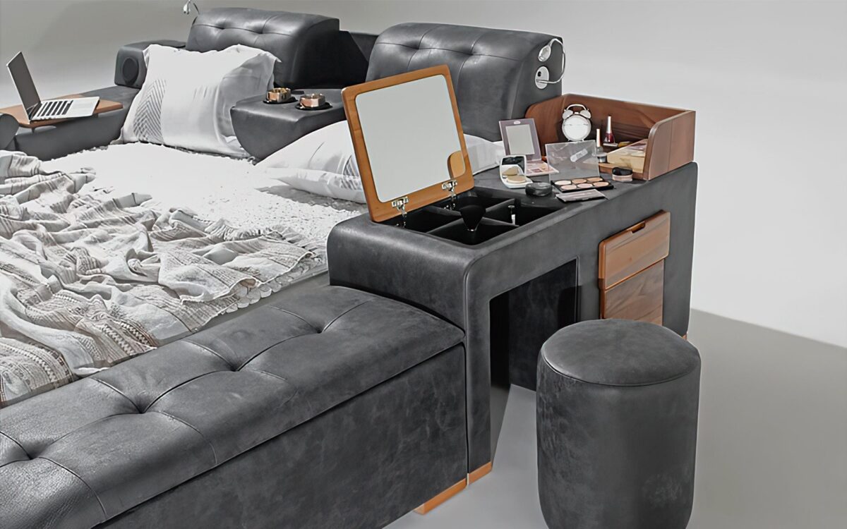 Maysun All in One Smart Bed With Massage Lounge Chaise - Image 4