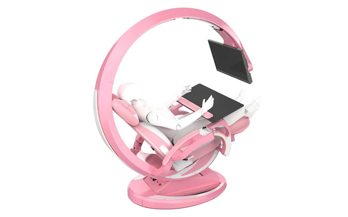 Crystal Pink Working And Gaming Station | All in one Working And Gaming Chair - Image 19
