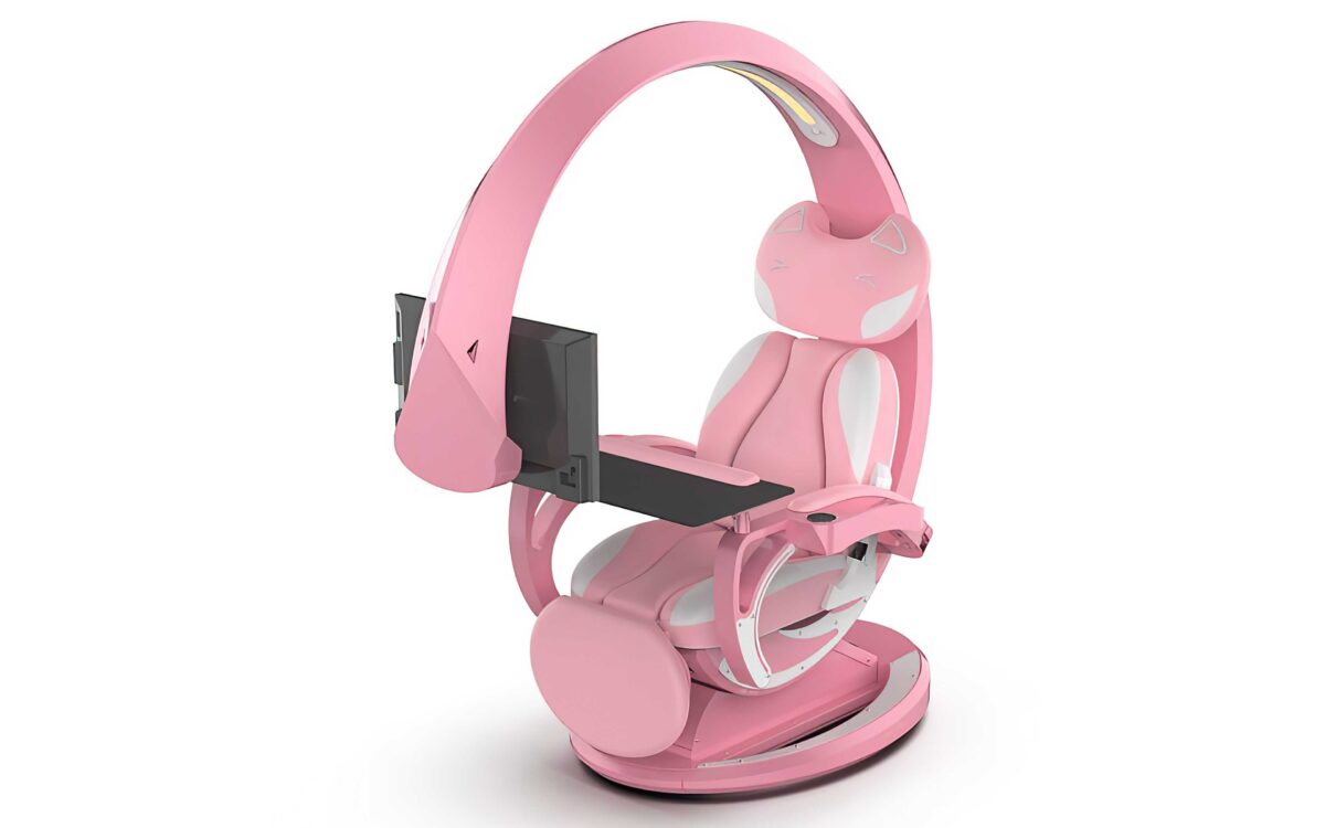 Crystal Pink Working And Gaming Station | All in one Working And Gaming Chair - Image 20
