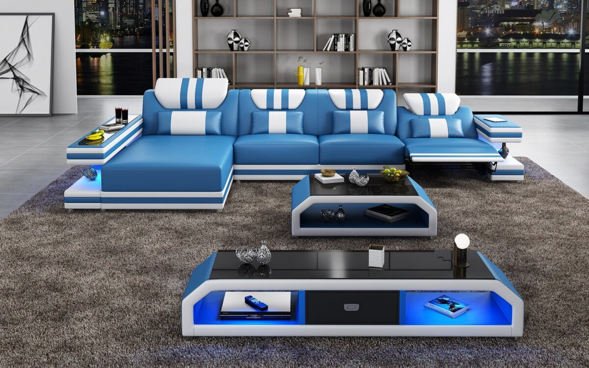 Maximus Modern Recliner Sectional With Mood Light | Futuristic Furniture - Image 7