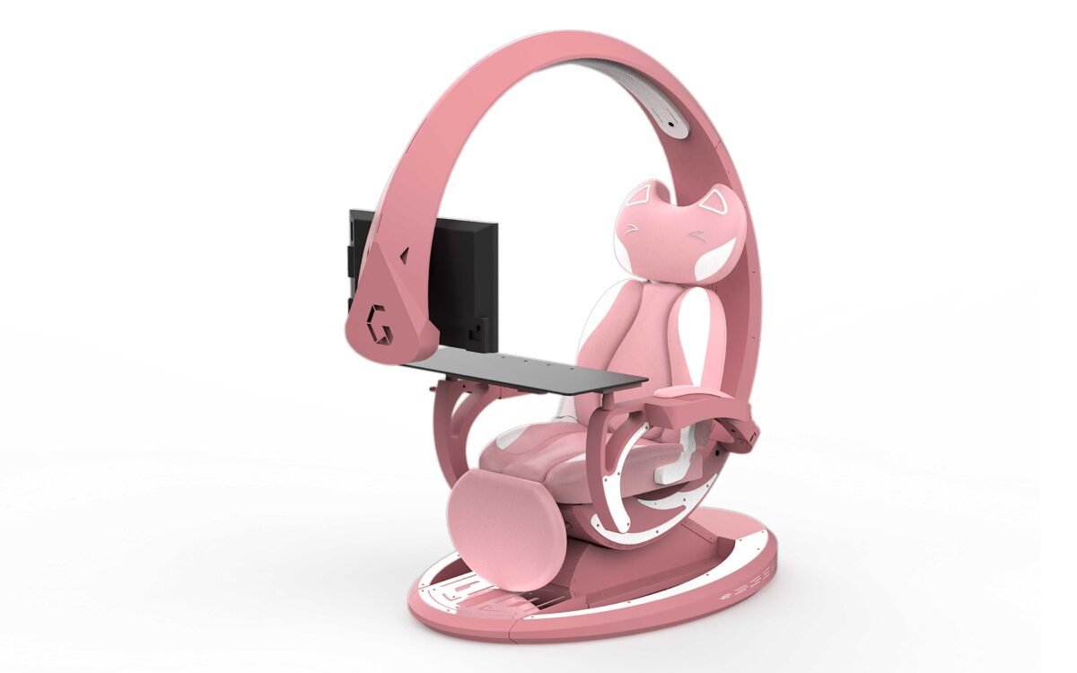 Crystal Pink Working And Gaming Station | All in one Working And Gaming Chair - Image 17