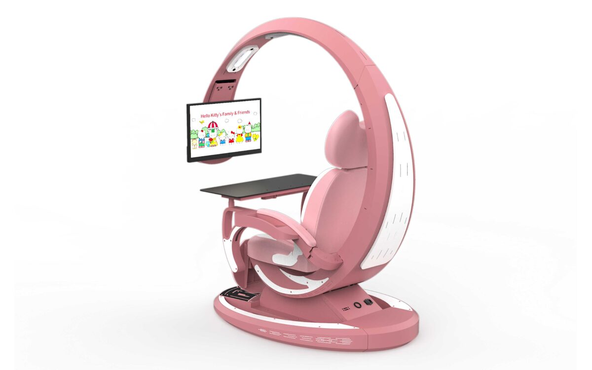 Crystal Pink Working And Gaming Station | All in one Working And Gaming Chair - Image 9