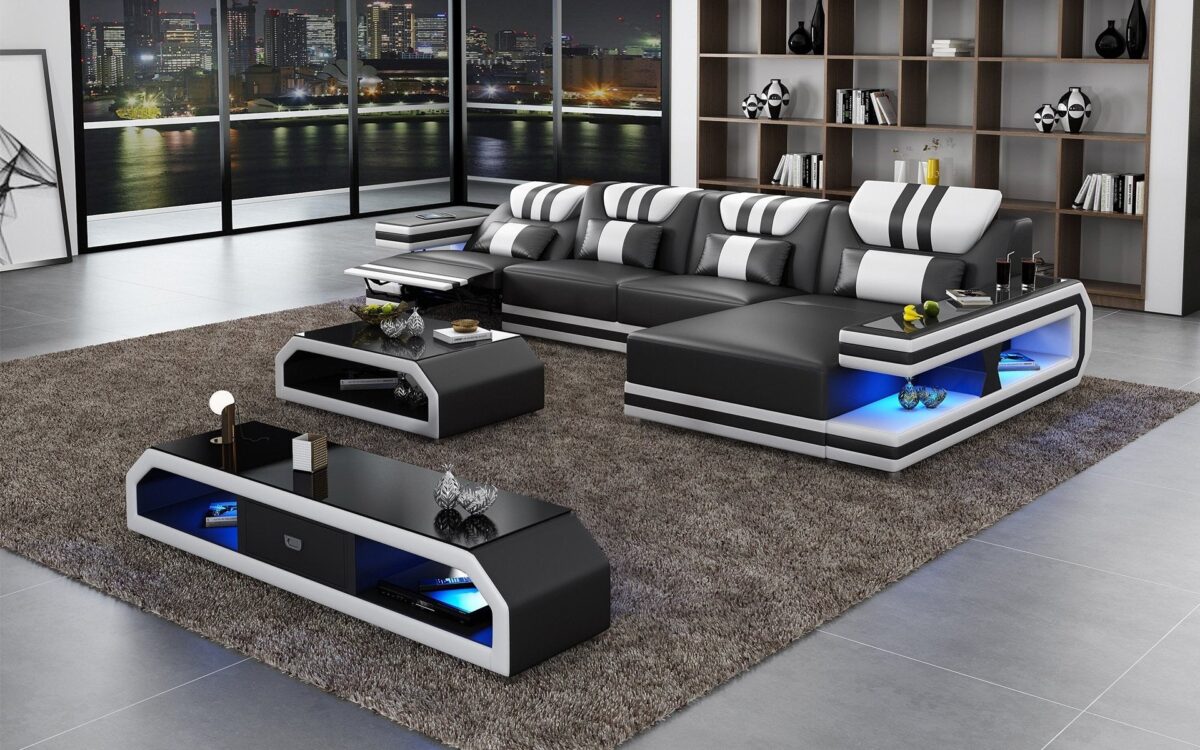 Maximus Modern Recliner Sectional With Mood Light | Futuristic Furniture - Image 11
