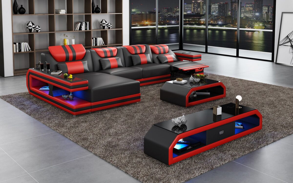 Maximus Modern Recliner Sectional With Mood Light | Futuristic Furniture - Image 3