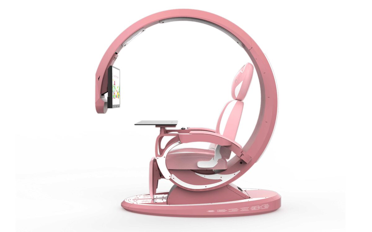 Crystal Pink Working And Gaming Station | All in one Working And Gaming Chair - Image 14