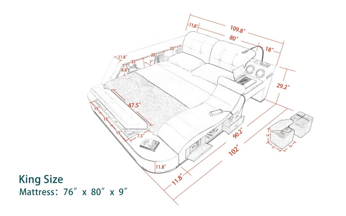 Hariana Tech Smart Ultimate Bed | All In One Bed - Image 14