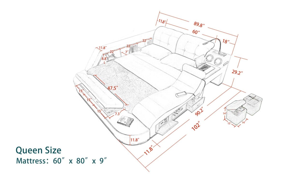 Hariana Tech Smart Ultimate Bed | All In One Bed - Image 15
