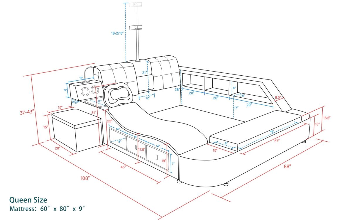 Sophia Tech Smart Ultimate Bed | All In One Bed - Image 7