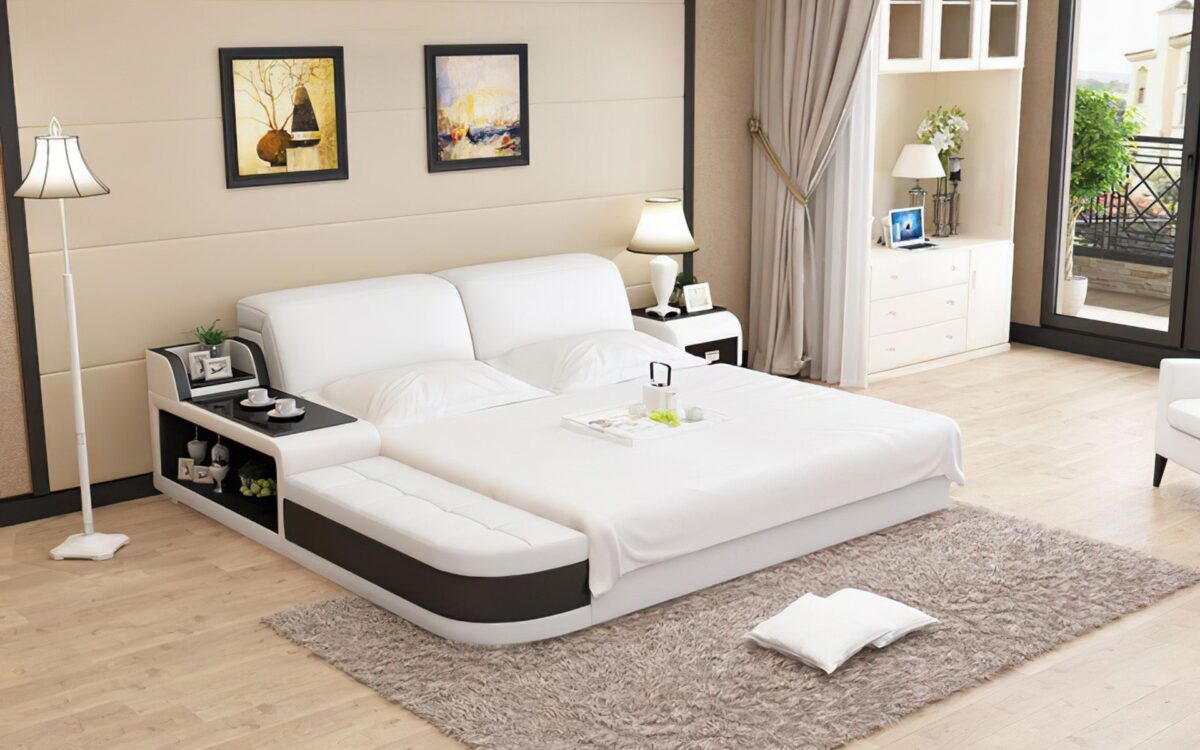 Casun Leather Bed With Storage - Image 5
