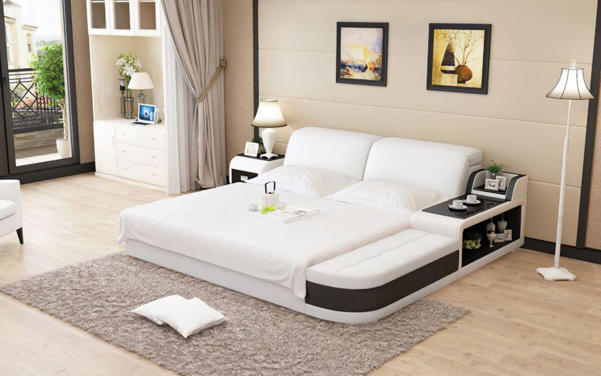 Casun Leather Bed With Storage - Image 3