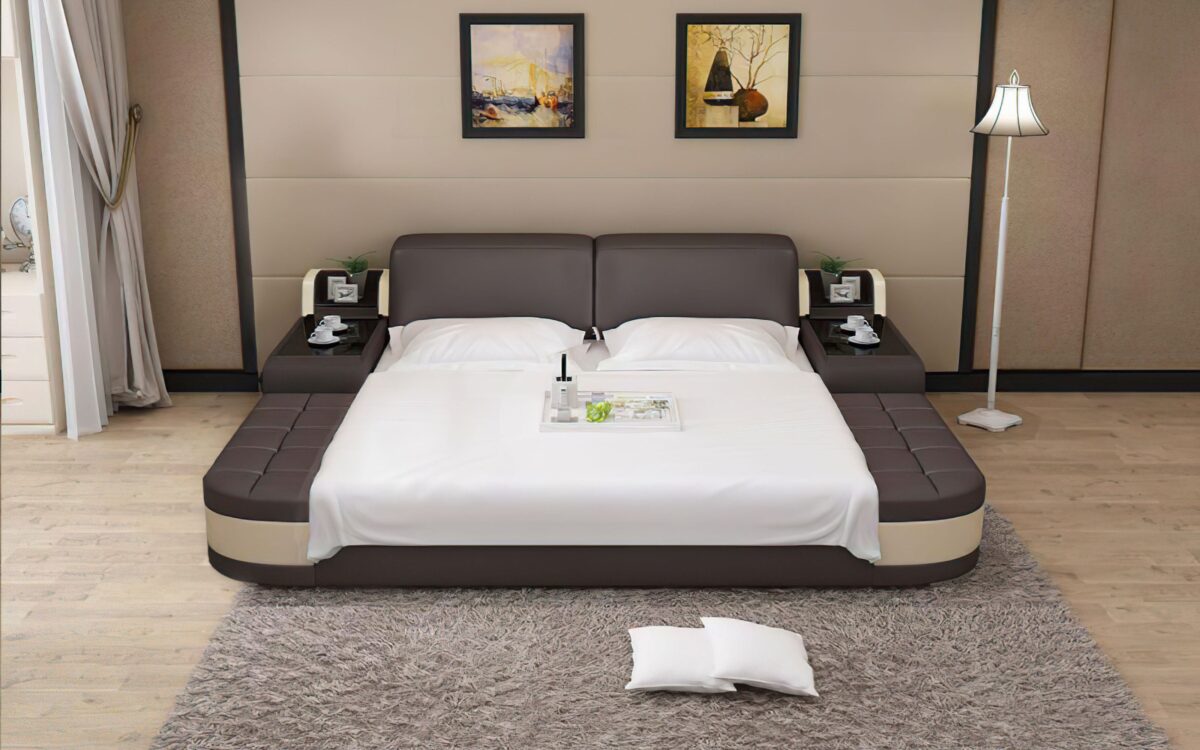 Casun Leather Bed With Storage - Image 4