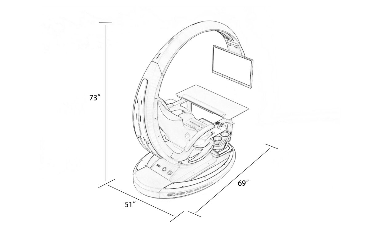 SHIN SMART WORKING AND GAMING DESK WITH RECLINER CHAIR | GAMING STATION - Image 44