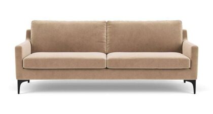 Anna 3-Seater Couch. Velour Matt Beige